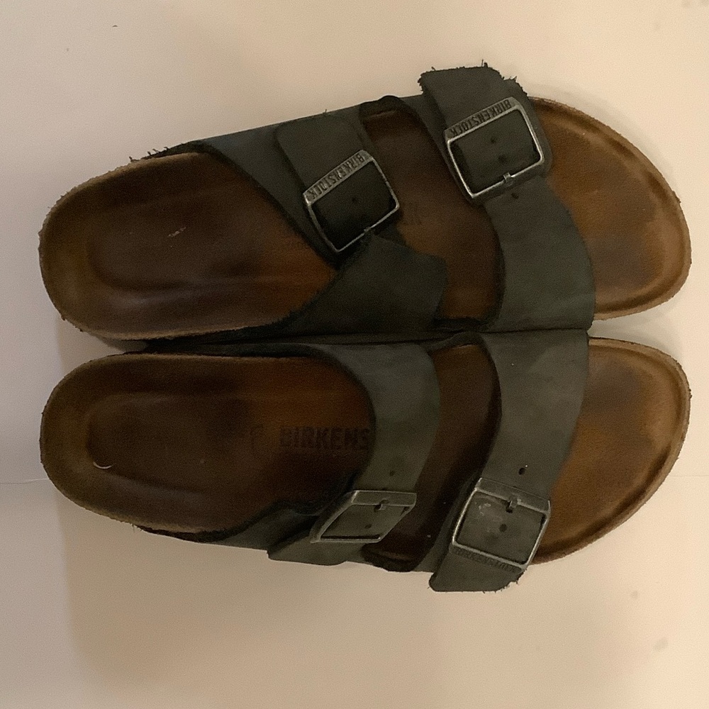 Birkenstock size 40 Green-Grey Leather Arizona style